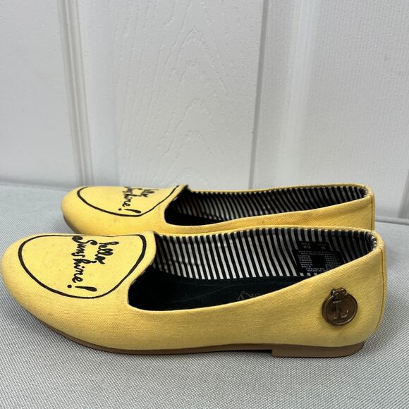 Loly in the Sky Sonia Flats Yellow 'Hello Sunshine' Flats Loafers Women's Size 6 - Picture 8 of 9